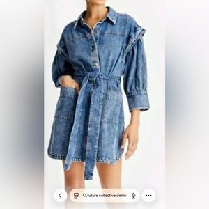 Denim Dress with Pockets